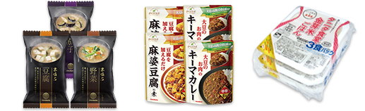 京懐石、大豆のお肉甘口セット、タニタ食堂(R)の金芽米(R)ごはん