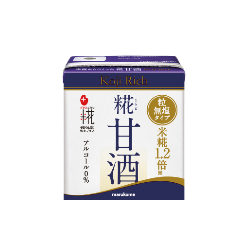 【数量限定アウトレット】プラス糀 糀甘酒LL リッチ粒 130ml×12本