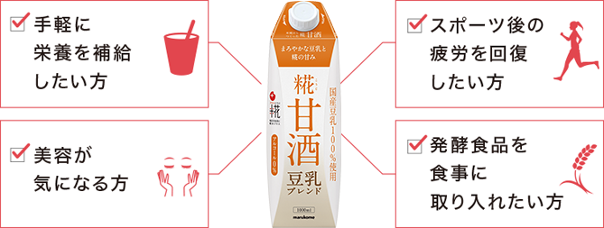 マルコメ 公式オンラインショップ米糀からつくった糀甘酒 豆乳ブレンド 1000ml×6本入り: 糀製品